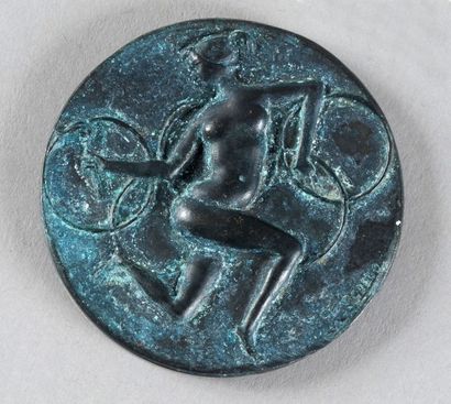 1960. Rome Médaille officielle de participant. Graveur E. Greco. En bronze coulé....