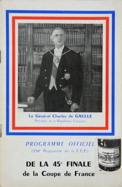 null Programme officiel de la finale de la Coupe de France 1962 entre Nancy et Saint-étienne...