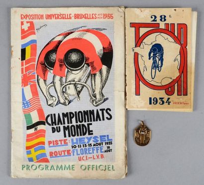 null Programme officiel des Championnats du Monde 1935 en Belgique. On y joint le...