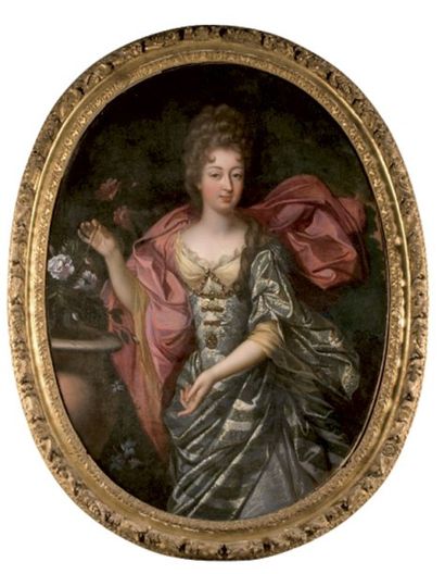 Ecole FRANCAISE du début du XVIIIe siècle, Portrait présumé de la Marquise de Caumont...