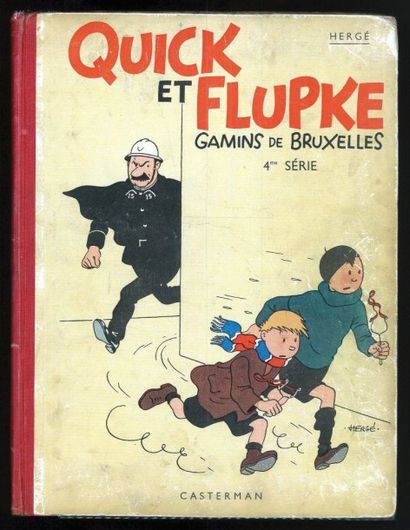 HERGÉ QUICK ET FLUPKE. 4ème série. Edition originale Casterman noir et blanc A1,...