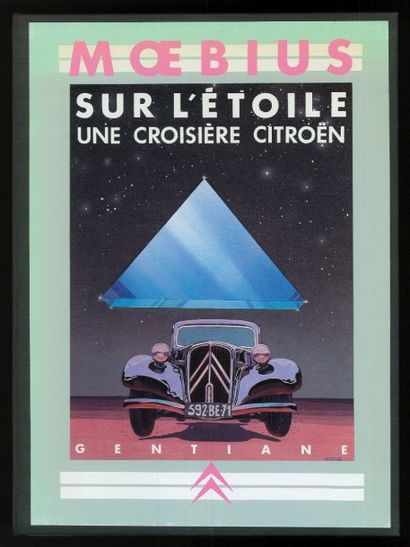 MOEBIUS PORTFOLIO - SUR L'ÉTOILE - UNE CROISIÈRE CITROËN. Éditions Gentiane, 1983....