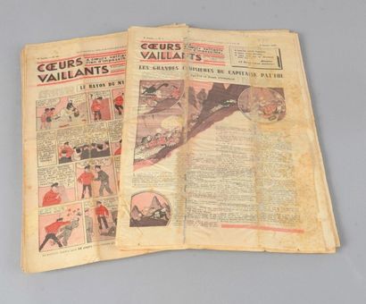 HERGÉ COEURS VAILLANTS. ANNEE 1936. COMPLETE DU N°1 AU N°52 (manque le n°7). Avec...