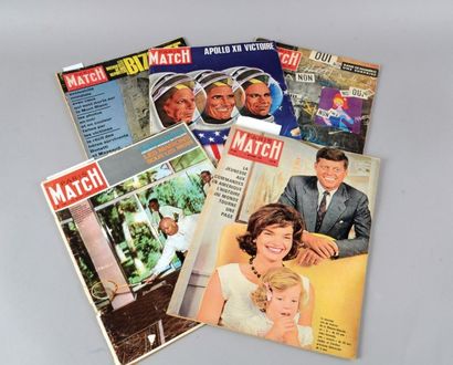 HERGÉ HERGÉ ET PARIS MATCH. Lot de magazines Paris Match avec un article sur Hergé...