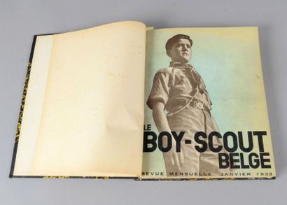HERGÉ RELIURE ÉDITEUR «Le boy Scout belge» de 1933. Avec quelques illustrations de...