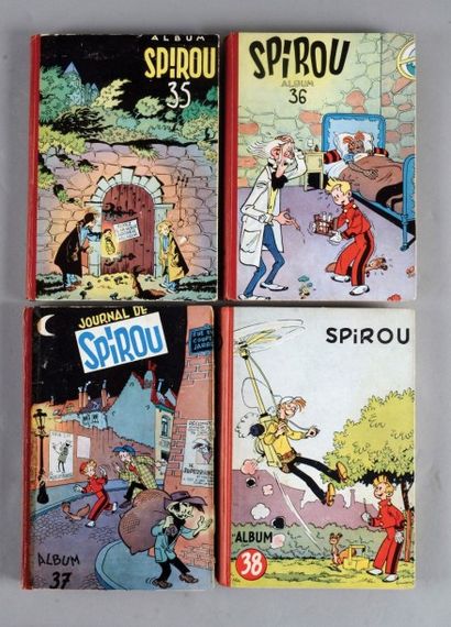 SPIROU Reliures Spirou n°35, 36, 37 et 38. Ensemble des 4 volumes. Reliure 35 en...
