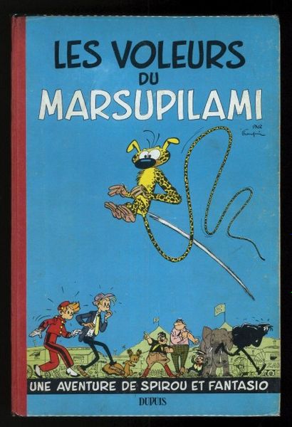 FRANQUIN SPIROU 05. Les voleurs du Marsupilami. EO Belge. Dos pincé papier rouge....