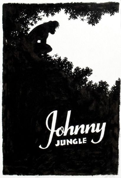 JOUVRAY, JÉRÔME Johnny jungle. Encre de Chine pour la quatrième de couverture de...