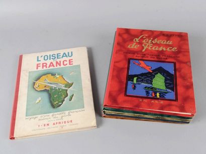HERGÉ L'OISEAU DE France. L'ensemble des 5 volumes avec des couvertures illustrées...