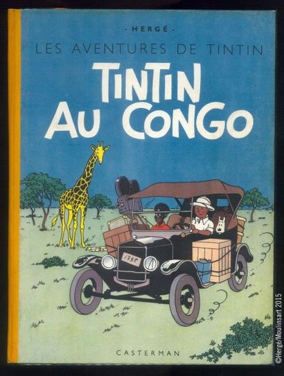 HERGÉ TINTIN 02. TINTIN AU CONGO. B1. EDITION ORIGINALE couleurs Casterman 1946....