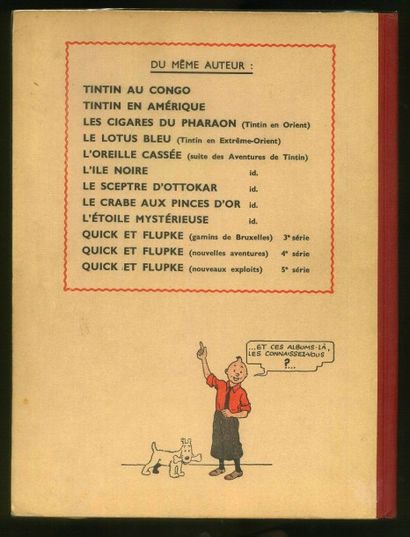 HERGÉ TINTIN 10. L'étoile mystérieuse. A18. EDITION ORIGINALE Casterman 1942. Edition...