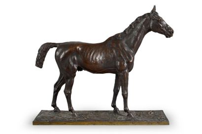 Christophe Fratin (1801 - 1864) 
Etalon.
Bronze à patine brune fonte ancienne
Signé...