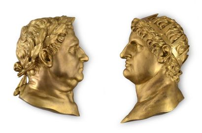null Deux importants profils d'Empereurs romains 
Vittellius et Auguste
Profils en...