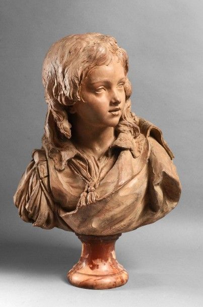 Fernand CIAN (1886-1954) 
Buste de jeune garçon à la manière du XVIIIe siècle.
Epreuve...