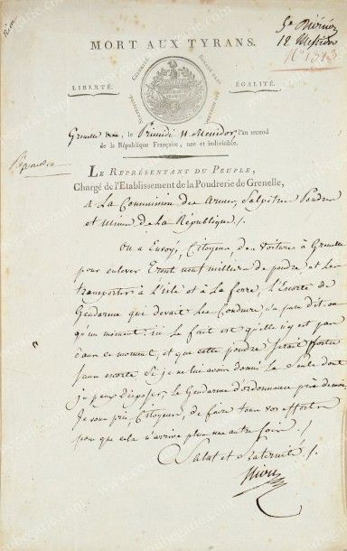 RIOU François-Marie-Joseph (1765-1811) 
Député du Finistère à la Convention, président...