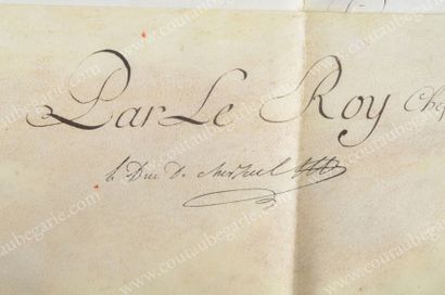 LOUIS XV, roi de France (1710-1774) 
Provisions de Commandeur de l'Ordre Militaire...
