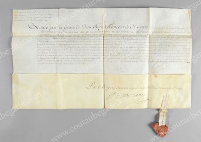 LOUIS XV, roi de France (1710-1774) 
Provisions de Grand-Croix de l'Ordre Militaire...