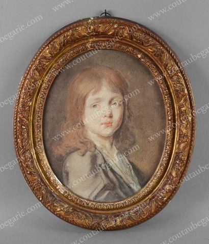 ATTRIBUÉ À ALEXANDRE MOITTE (1750-1828) 
Portrait du futur Louis XVII (1785-1795),...
