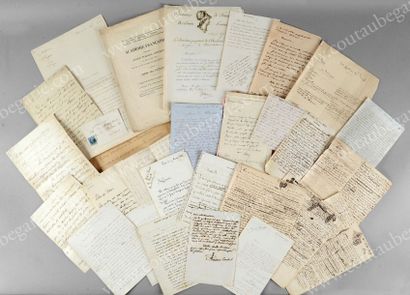 [LOUIS XVII, Dauphin de France] 
Dossier comportant les lettres adressées au vicomte...