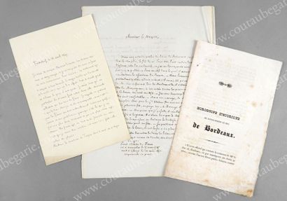HENRI, COMTE DE CHAMBORD (1820-1883) 
Copie manuscrite d'une lettre adressée au Comte...