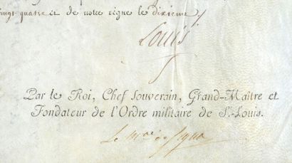 LOUIS XVI, roi de France (1754-1793) 
Lettre de nomination signée Louis, Versailles,...