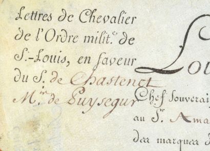 LOUIS XVI, roi de France (1754-1793) 
Lettre de nomination signée Louis, Versailles,...