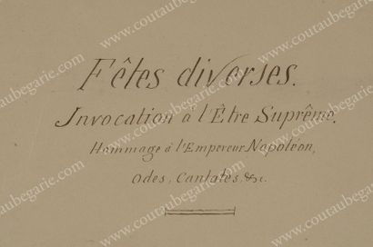 null NAPOLÉON Ier, empereur des Français (1769-1815). 
Ensemble de six affiches et...