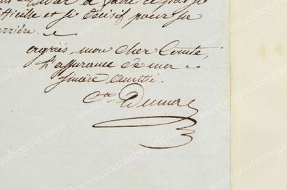 DUMAS Mathieu, le comte (1753-1837) 
Général de division sous l'Empire puis Conseiller...
