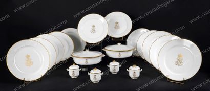 NAPOLEON III, empereur des Francais 
SERVICE DE L'EMPEREUR.
Ensemble de 4 pots couverts...