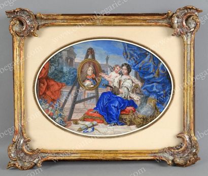 WERNER Joseph (1637-1710), et atelier 
Allégorie du mariage du Grand Dauphin Louis...