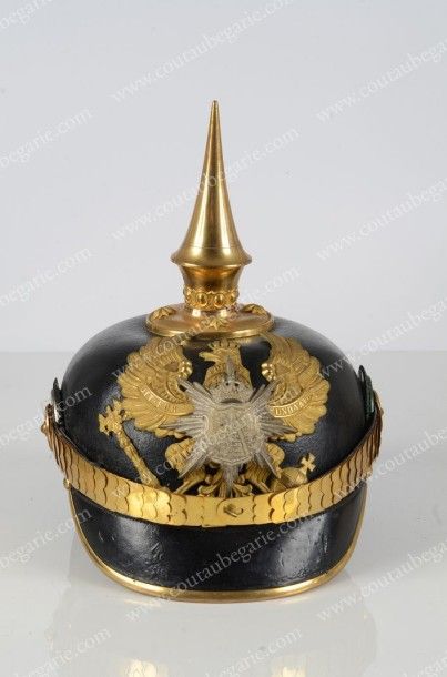 null [Duché d'Anhalt]. Casque d'Officier du 93e Régiment d'Infanterie. Modèle 1871-1899....