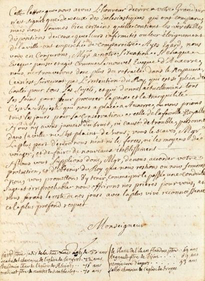 JARD François, le père 
Prédicateur célèbre. Lettre autographe adressée à M. de Saint-Florentin,...