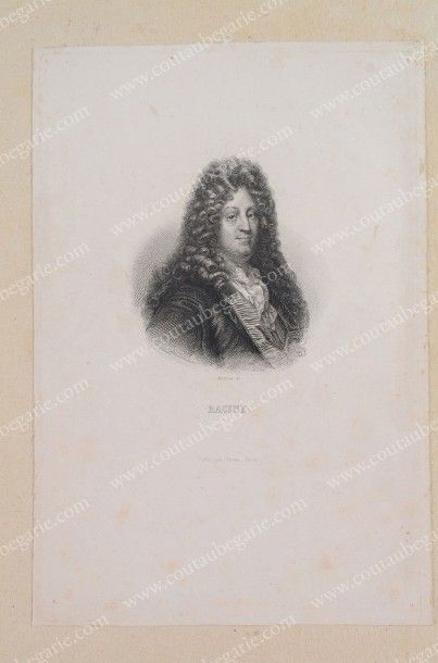 RACINE Jean (1639-1699) 
Célèbre écrivain et dramaturge français. Pièce manuscrite...