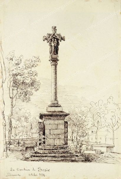 BEAUCHESNE Alcide, Vicomte de (1804-1873) 
«St Gontaut Auray, samedi 7 septembre...