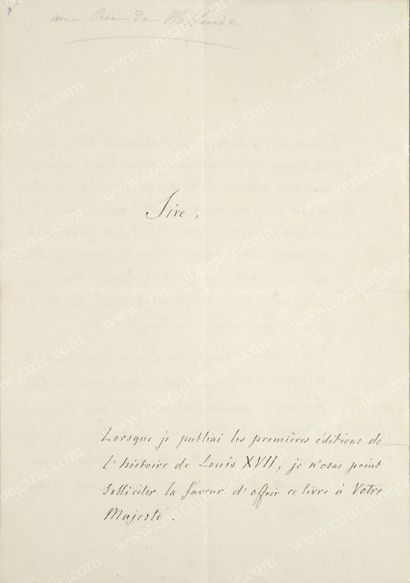 BEAUCHESNE Alcide, Vicomte de (1804-1873) 
L.A.S. «A. de Beauchesne», adressée au...