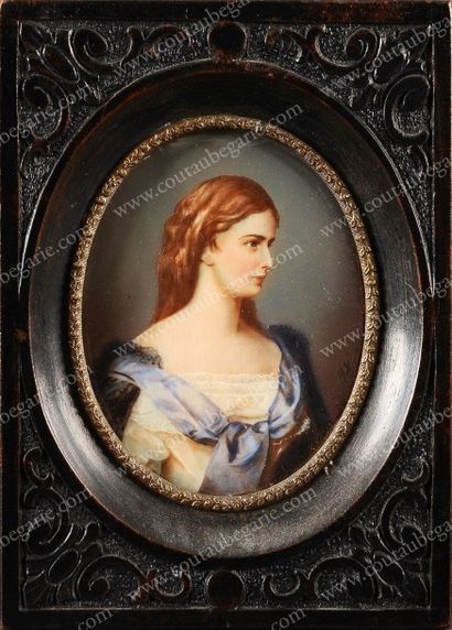 École du début du XXe siècle 
Portrait d'Elisabeth, impératrice d'Autriche (1837-1898)....