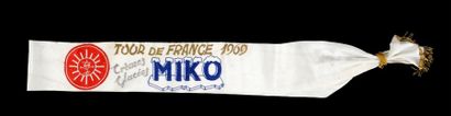null Écharpe de podium brodée «Crèmes glacées Miko» sur le Tour de France 1969. Eddy...