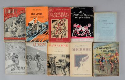 null Lot de 10 livres autour du cyclisme avec Les Mémoires d'un vélo, Microbe, Dans...