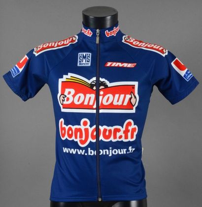 null Maillot porté par Sylvain Chavanel avec l'équipe Bonjour sur le Tour de France...