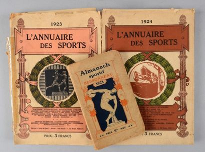 null Ensemble de 2 Annuaires des Sports pour l'année 1923 et 1924 (état moyen des...