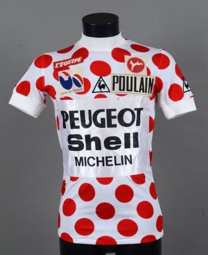 null Maillot à pois porté par Robert Millar sur le Tour de France 1984 avec l'équipe...