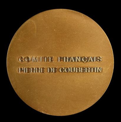 null Médaille commémorative en bronze du Comité Français Pierre de Coubertin. Diamètre...