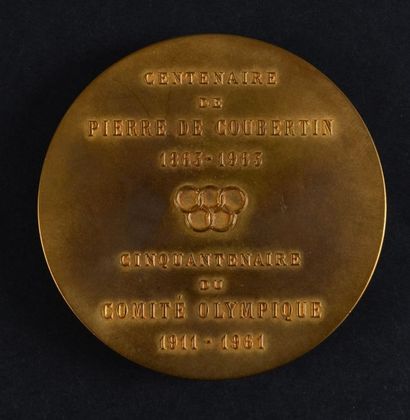 null Médaille du centenaire de la naissance de Pierre de Coubertin (1863-1963) et...