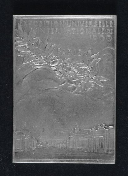 null 1900. Paris. Plaquette de l'exposition Universelle. Graveur O. Roty. En bronze...