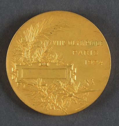 null 1924. Paris. Médaille commémorative de la VIII e Olympiade. Design Arthus Bertrand....