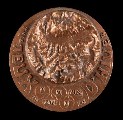 null 1974. Chamonix. Médaille commémorative du cinquantenaire (1924-1974) des 1er...