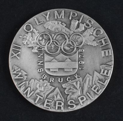 null 1976. Innsbruck. Médaille de participant par W. Pichl. En bronze argenté. Diamètre...