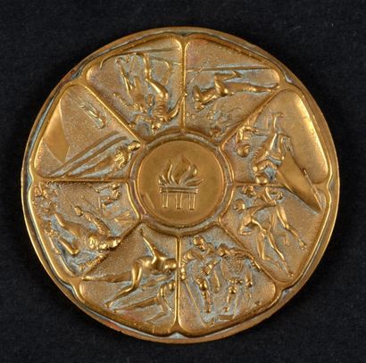 null 1980. Lake Placid. Médaille commémorative de l'autorité Olympique des XIII§me...