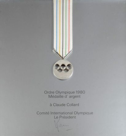 null Ordre Olympique 1980. «Médaille d'argent» remis à Claude Collard (1924-2007)...