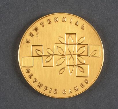 null 1996. Atlanta. Médaille de participant. En bronze. Diamètre 60 mm. Particpation...